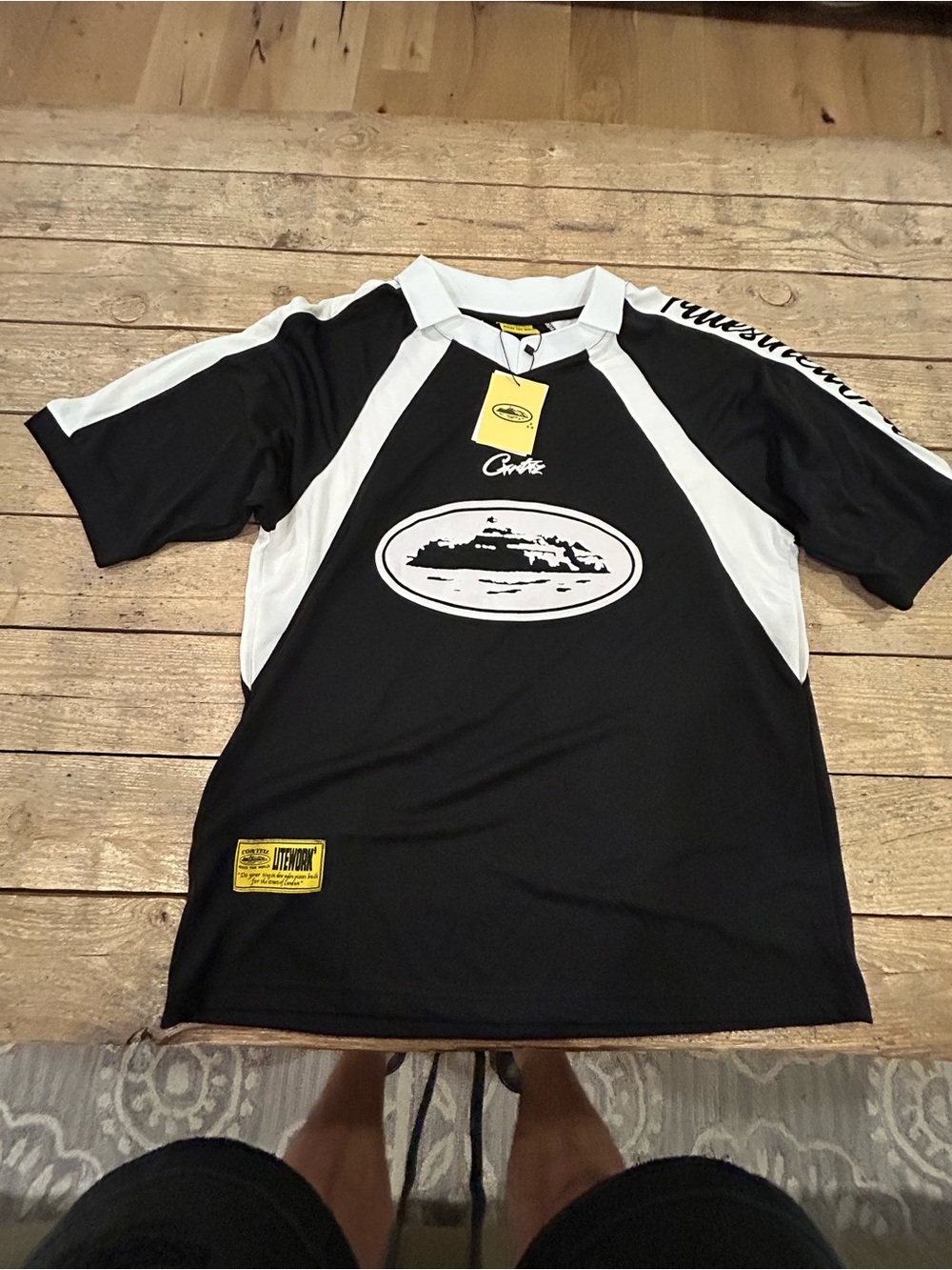 Corteiz Black & White Short Sleeve Street Jersey